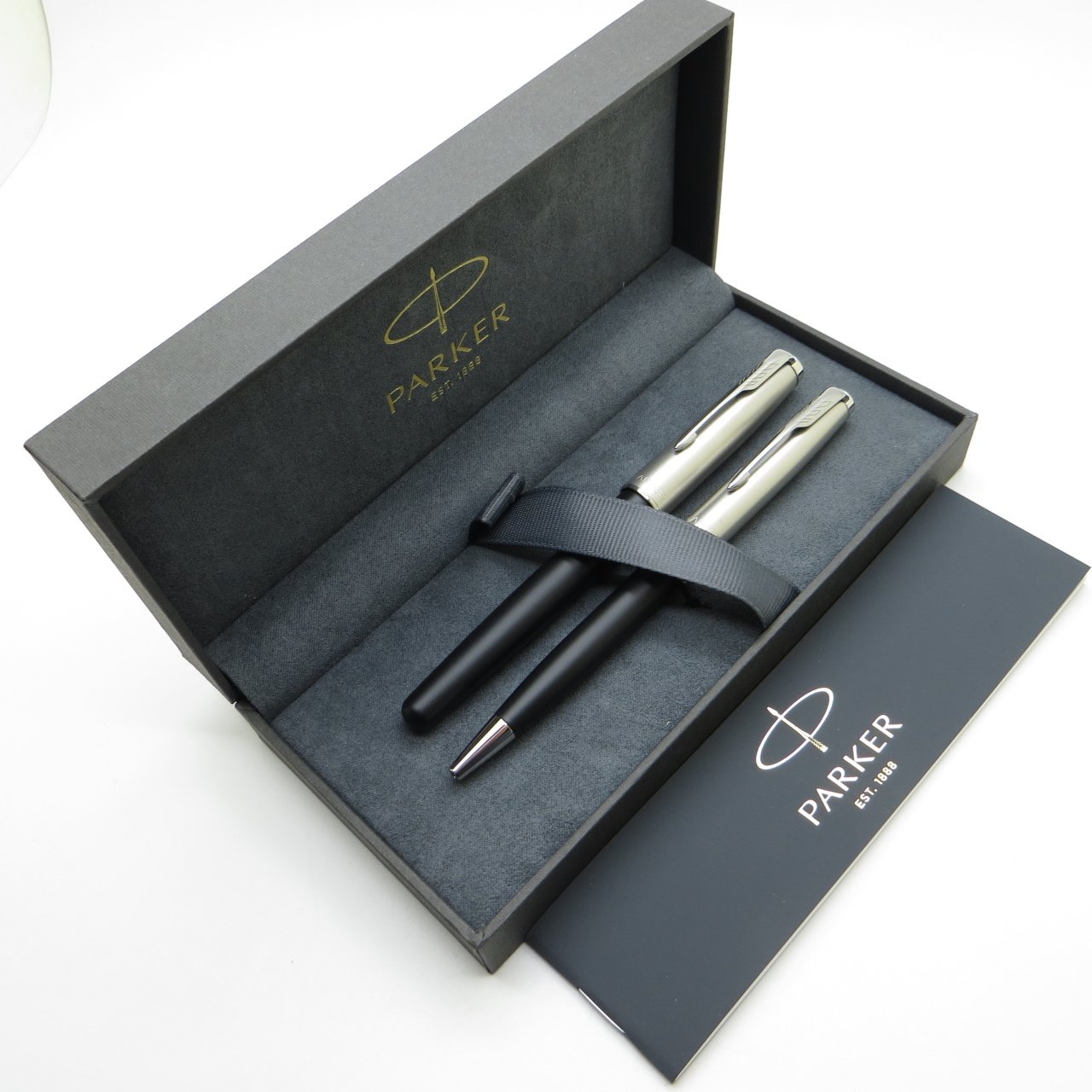 Parker Sonnet Essential Siyah CT Roller Kalem + Tükenmez Kalem Set | İsme Özel Kalem | Hediyelik Kalem
