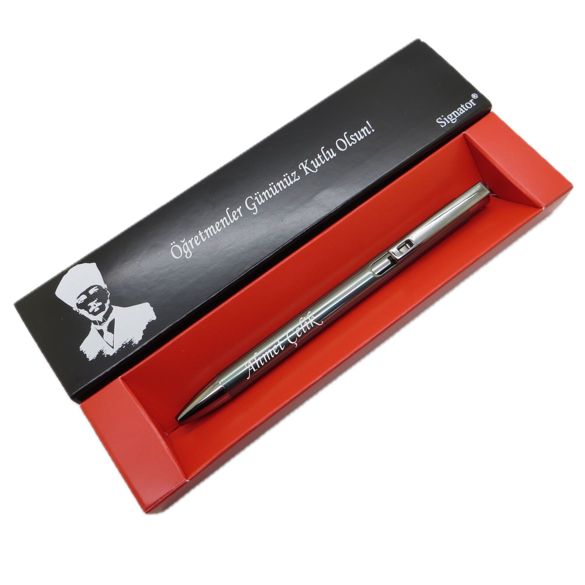 Signator® C661 Titanyum Tükenmez Kalem | İsme Özel Kalem | Hediyelik Kalem - (Öğretmenler Günü, Doğum Günü, Yeni Yıl vb. Kutulu)