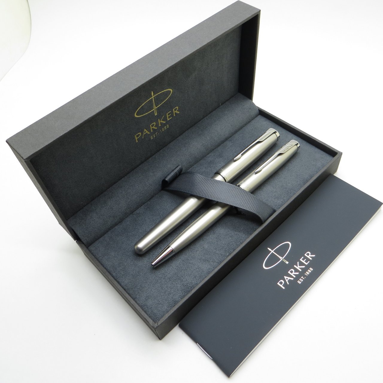 Parker Sonnet Essential SS CT Roller Kalem + Tükenmez Kalem Set | İsme Özel Kalem | Hediyelik Kalem