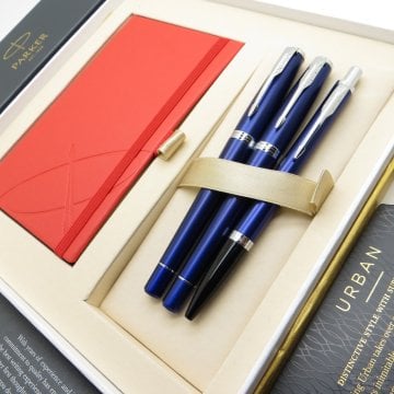 Parker Urban Gece Mavisi Multi Set | Dolma Kalem + Roller Kalem + Tükenmez Kalem | İsme Özel Kalem