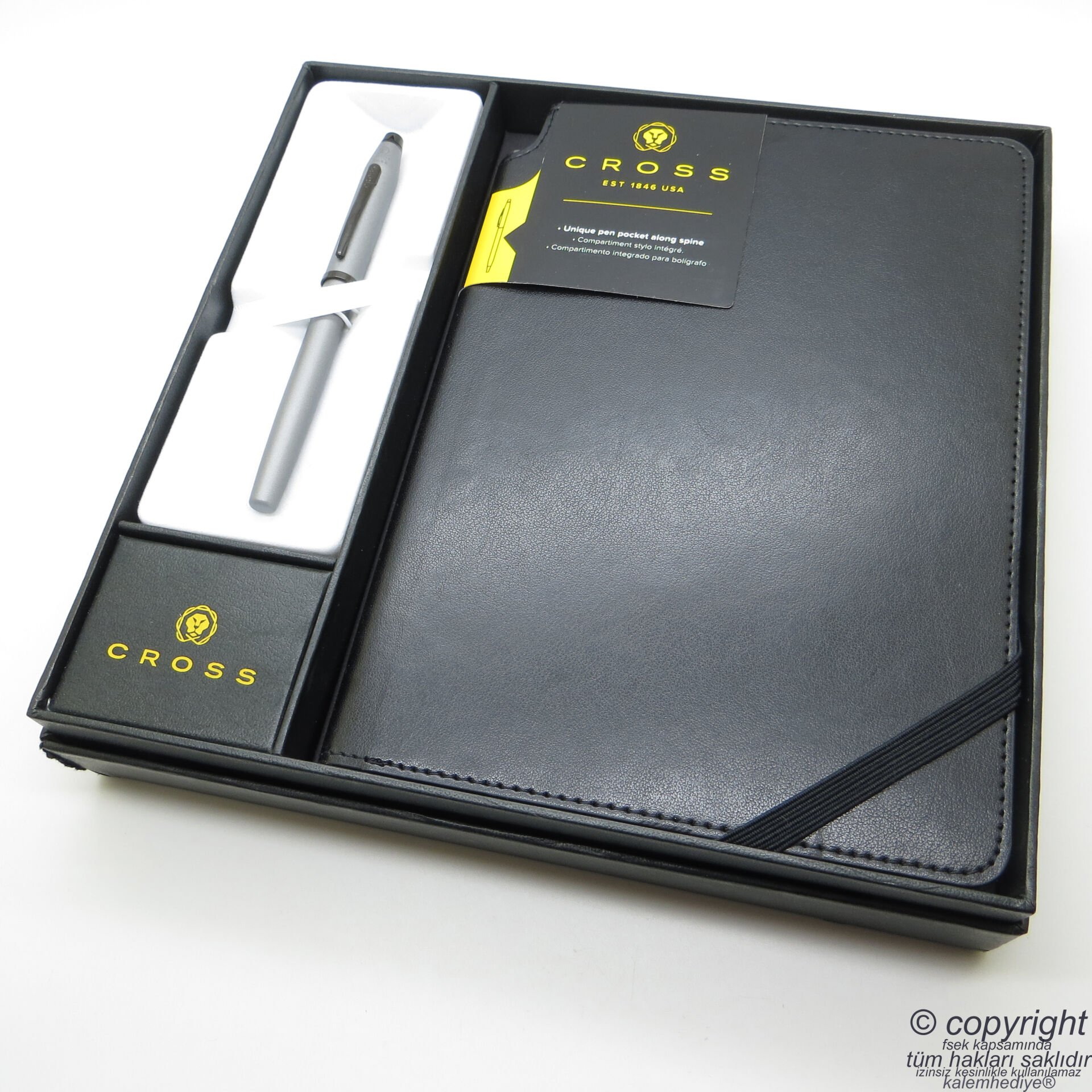 Cross Century II Kurşun Gri Roller Kalem + Defter Seti | Cross Kalem | İsme Özel Kalem