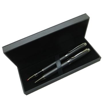 Signator® M460 Titanyum Mat Siyah Kalem Seti - Roller Kalem + Tükenmez Kalem | İsme Özel Kalem | Hediyelik Kalem