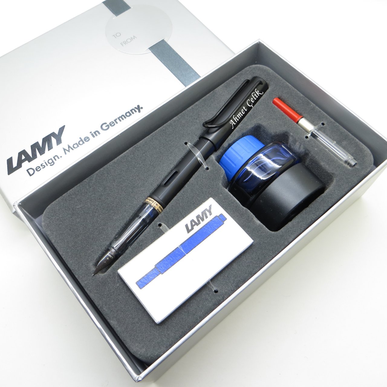 Lamy Al Star Siyah Dolma Kalem + Piston + Mürekkep + Kartuş | Lamy Kalem | Hepsi İsme Özel