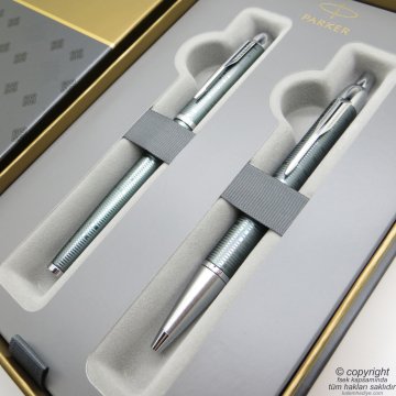 Parker IM Premium Zümrüt Roller Kalem +  Tükenmez Kalem Seti | İsme Özel