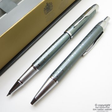 Parker IM Premium Zümrüt Roller Kalem +  Tükenmez Kalem Seti | İsme Özel