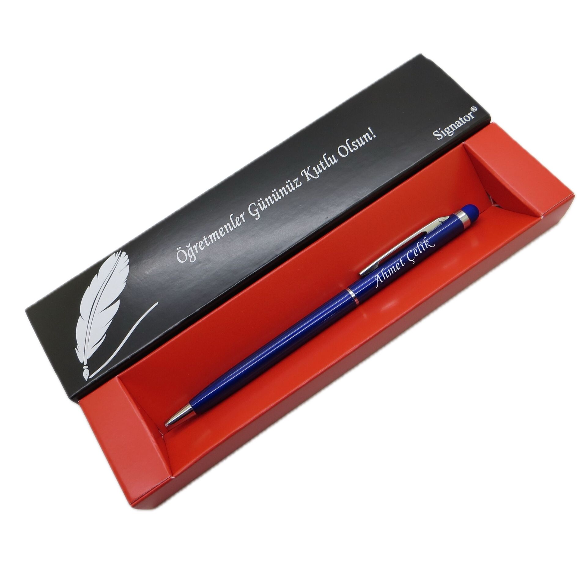 Signator® C678 Touch Dark Tükenmez Kalem | İsme Özel Kalem | Hediyelik Kalem - (Öğretmenler Günü, Doğum Günü, Yeni Yıl vb. Kutulu)