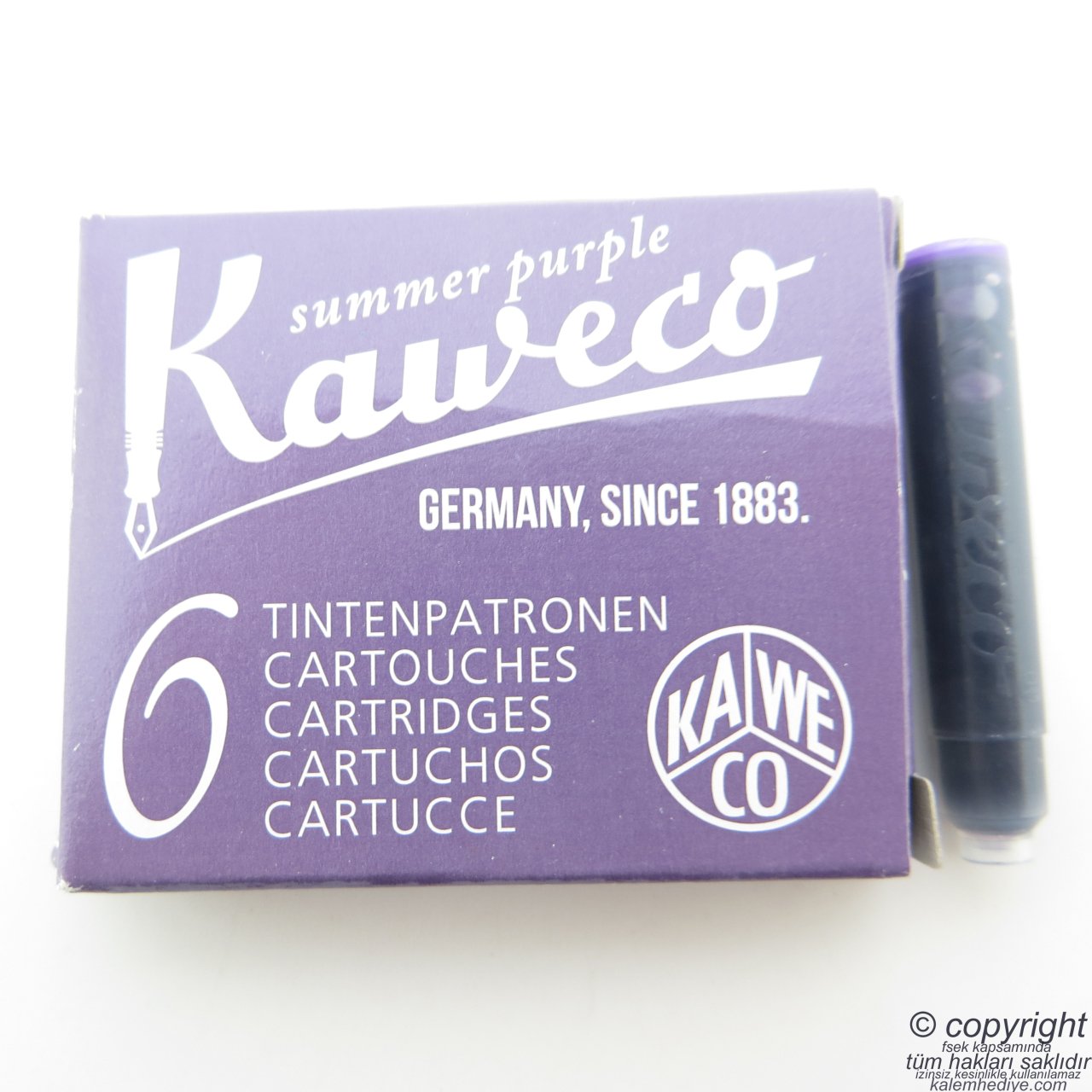 Kaweco Dolma Kalem Kartuşu Mor 6'lı Paket