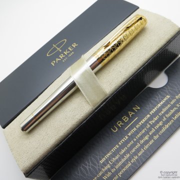 Parker Urban Premium Altın Yaldız Dolma Kalem | İsme Özel Kalem