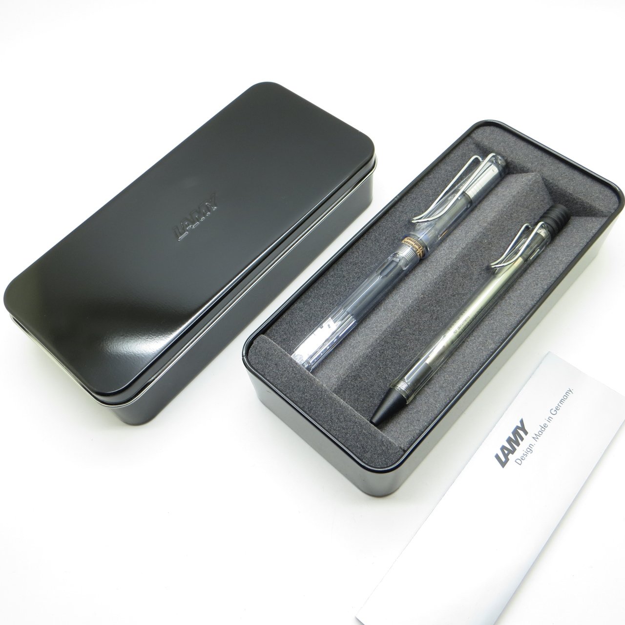 Lamy Vista Transparan Dolma Kalem + Tükenmez Kalem Seti + Metal Kutu | Lamy Kalem | Hepsi İsme Özel