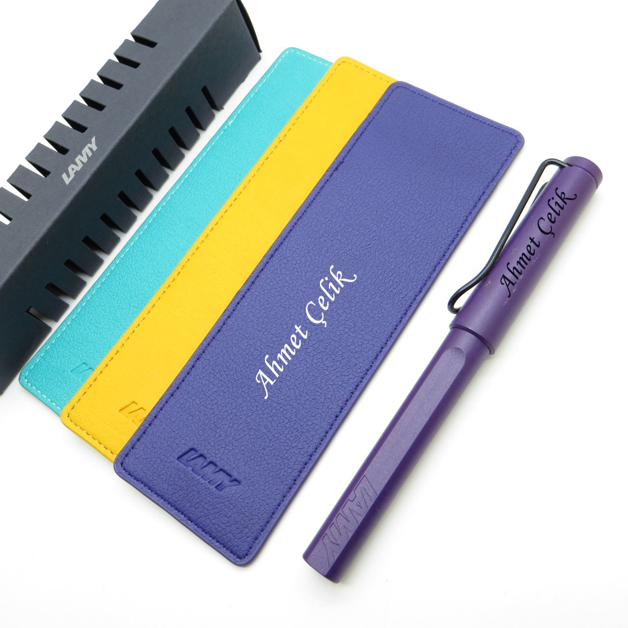 Lamy Safari Roller Kalem Dark Lilac + Kalem Kılıfı | İsme Özel Kalem