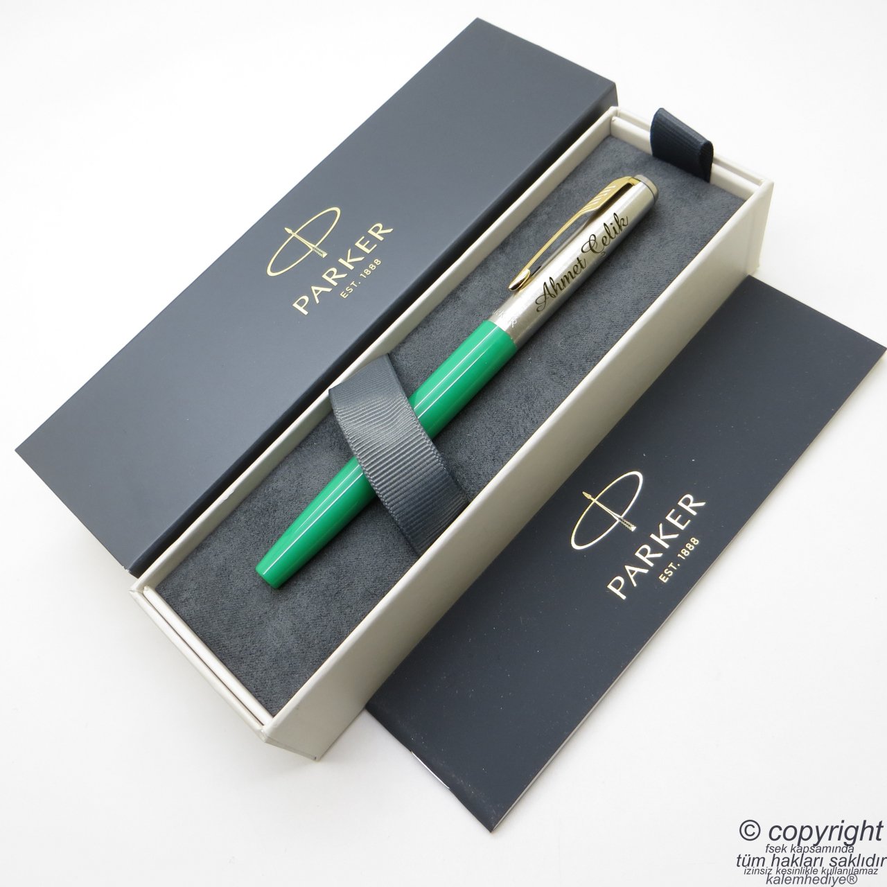 Parker Jotter Original Yeşil GT Roller Kalem | İsme Özel Kalem | Hediyelik Kalem