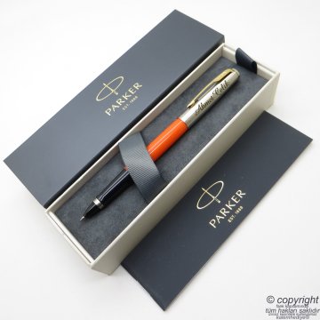 Parker Jotter Original Turuncu GT Roller Kalem | İsme Özel Kalem | Hediyelik Kalem