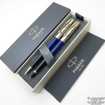 Parker Jotter Original Lacivert GT Dolma Kalem + Roller Kalem Set | İsme Özel Kalem | Hediyelik Kalem