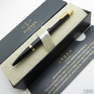 Parker Urban Mat Siyah Altın Tükenmez Kalem | İsme Özel Kalem
