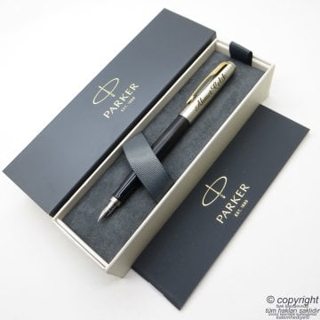 Parker Jotter Metal Mat Siyah GT Dolma Kalem | İsme Özel Kalem | Hediyelik Kalem