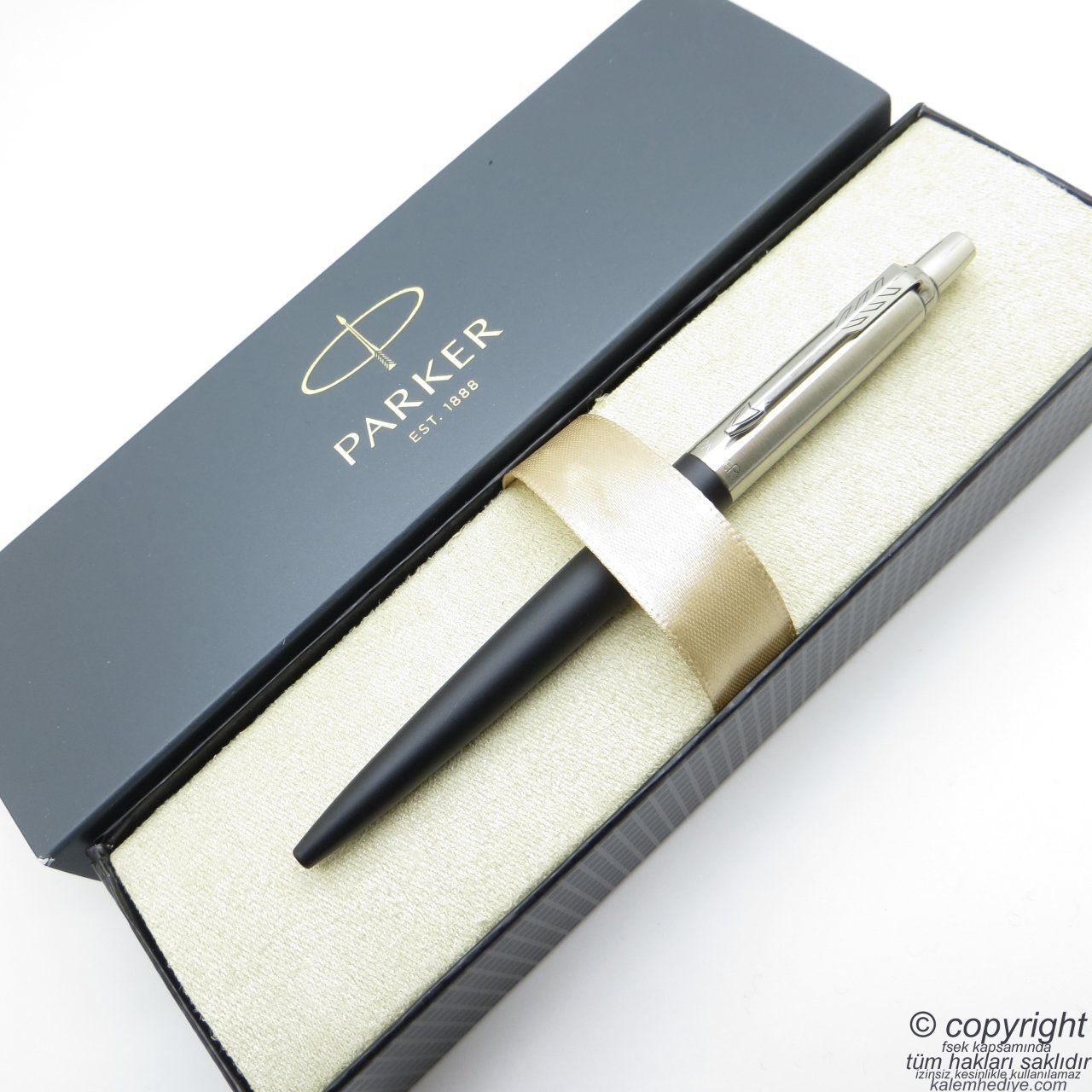 Parker Jotter Metal Siyah Tükenmez Kalem | İsme Özel Kalem | Hediyelik Kalem