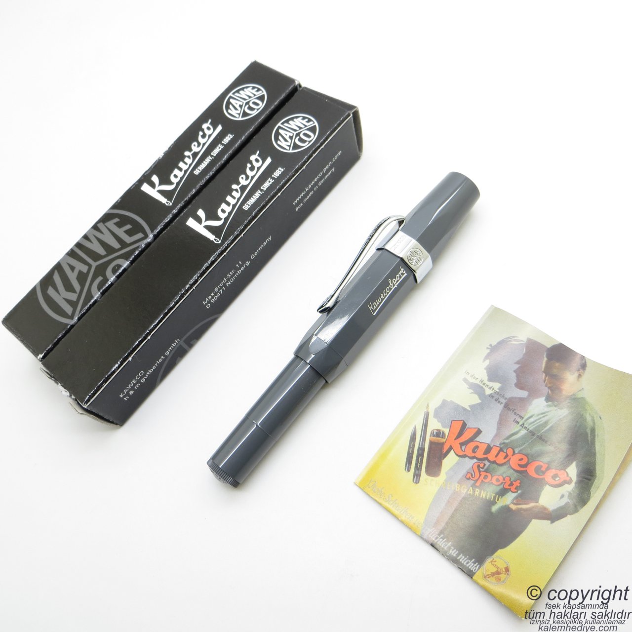 Kaweco Gri Roller Kalem | İsme Özel Kalem
