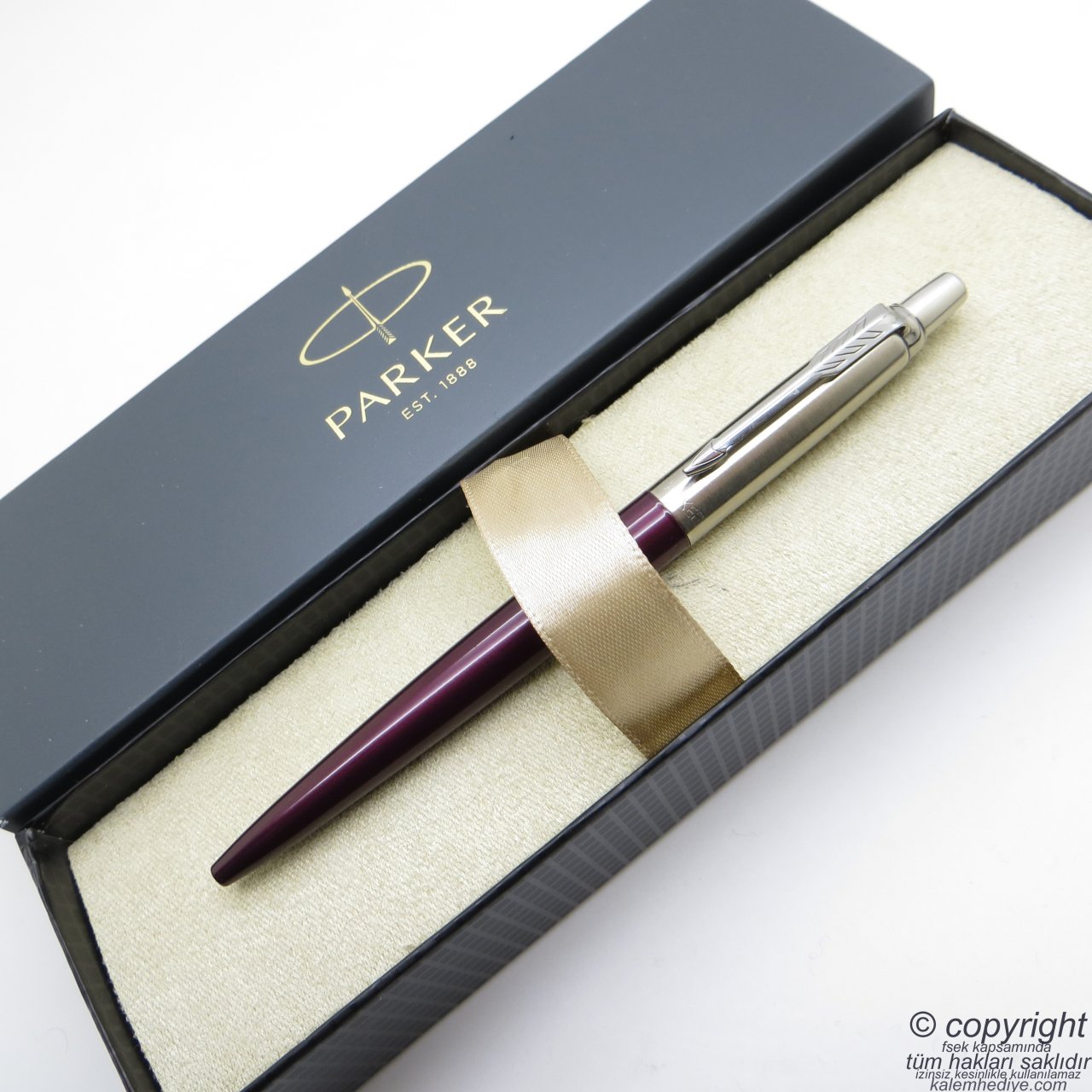 Parker Jotter Metal Mor Tükenmez Kalem | İsme Özel Kalem | Hediyelik Kalem