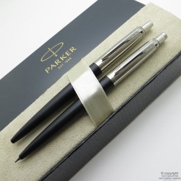 Parker Jotter Siyah Tükenmez Kalem + 0.5mm Versatil Kalem Seti |Parker Jotter| İsme Özel Kalem | Hediyelik Kalem