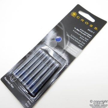 Cross 8929-2 Slim Dolma Kalem Kartuşu Mavi 6'lı Blister