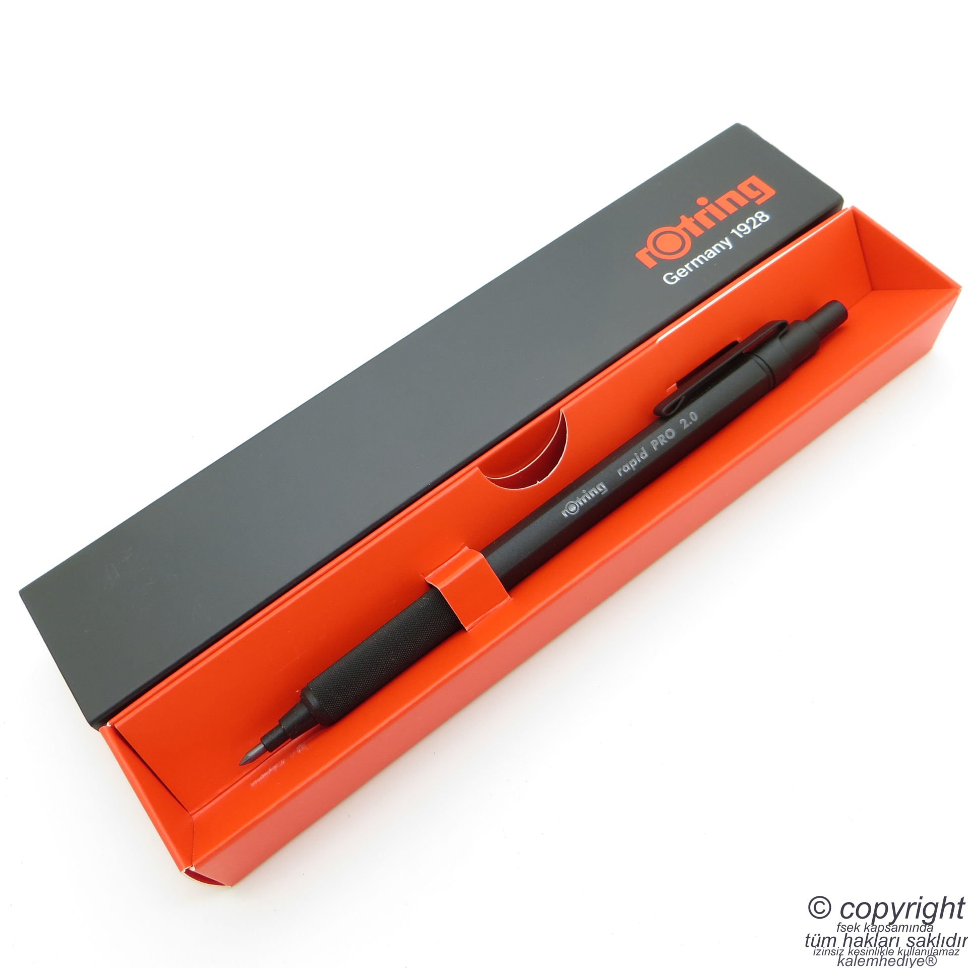 Rotring Rapid Pro Siyah 2.00mm Versatil Kalem | İsme Özel Kalem