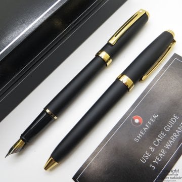 Sheaffer Prelude Mat Siyah Altın Dolma Kalem + Tükenmez Kalem Set 346 | İsme Özel Kalem Seti