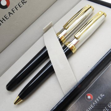 Sheaffer Prelude Paladyum Altın Dolma Kalem + Tükenmez Kalem | İsme Özel Kalem Seti