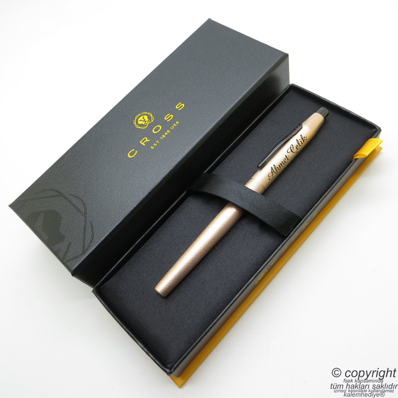 Cross Classic Century PVD Kaplama Rose Gold Roller Kalem | Cross Kalem | İsme Özel Kalem
