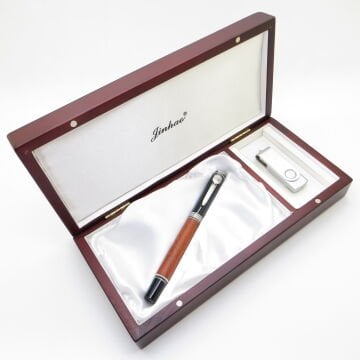 Yüzüncü Yıl (100. Yıl) Özel Set - Ahşap Premium Kutu + Roller Kalem + Usb Bellek Set - İsme Özel