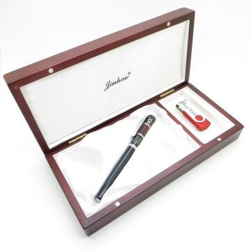 Yüzüncü Yıl (100. Yıl) Özel Set - Ahşap Premium Kutu + Roller Kalem + Usb Bellek Set - İsme Özel